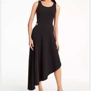 DKNY Asymmetrical Side Cut Out Midi Dress